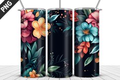 Flowers Tumbler Wrap | Sublimation Design | Tumble PNG Product Image 3