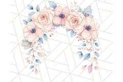Pastel Blue Fairy Garden Clipart, Enchanted Cottagecore Png Product Image 2