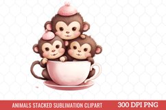 Animals Stacked Sublimation Clipart Product Image 1
