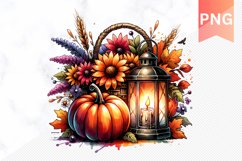 Autumn Pumpkin Harvest Sublimation - Autumn Clipart PNG Product Image 1