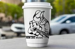 Country music svg, Cowboy Man with guitar player SVG, PNG Product Image 5