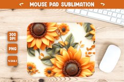 3D Sunflower Mouse Pad Sublimation Product Image 1