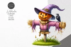 Halloween clipart, Scarecrow clipart, Autumn clipart Product Image 1