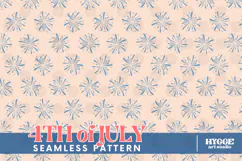 American 4th of July Patriotic Fireworks Seamless Pattern Product Image 1