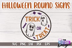 Halloween Round Signs SVG Design|Halloween Signs Quotes SVG Product Image 1