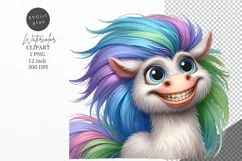 Whimsical clipart, Whimsical horse clipart, Funny clipart, Product Image 1