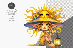 Elf clipart, Summer clipart, Fantasy clipart Product Image 1