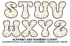 Construction Alphabet Letters &amp; Numbers Clipart PNG 300DPI Product Image 4