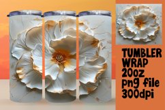 Springtime Whimsy: 3D Floral Tumbler Wrap Product Image 1