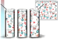 White Rabbit Tea Party Tumbler Sublimation 20 oz Product Image 3