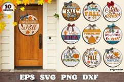 Autumn Round Signs | Svg Bundle | Door Hangers Product Image 1