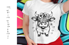 Highland Cow SVG Design for T-Shirts and Mugs Product Image 1