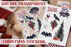 Christmas Sticker Sheet Gothic Dark Winter Holiday PNG Product Image 1