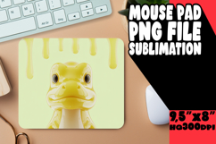CHEERFUL MOUSE PAD SUBLIMATION INSPIRATION, Cute Dino Product Image 1