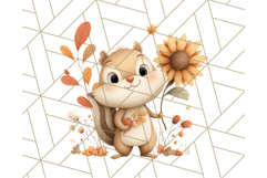 Woodland Autumn Critters PNG Clipart, Cute Fall Animals Product Image 2