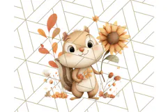 Woodland Autumn Critters PNG Clipart, Cute Fall Animals Product Image 2
