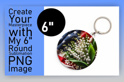 Sophisticated Circle PNG Keychain Artwork , USA Flag Product Image 1