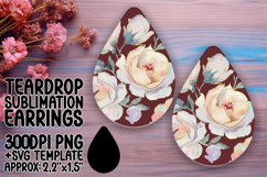 Lovely Teardrop Design for Crafting , Flower Pattern Product Image 1