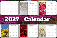 2027 horizontal Calendar with images 2 Product Image 1