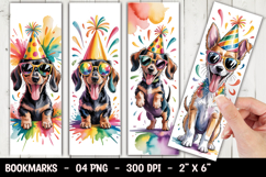 Colorful Dog Bookmark Sublimation Product Image 1