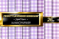 Frosty Lavender Gingham Digital Papers 26 Variations Product Image 1