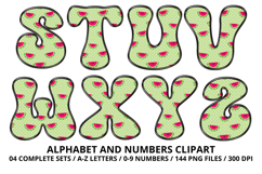 Watermelon Alphabet PNG Cute Summer Letters &amp; Numbers 300DPI Product Image 4