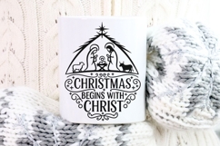 Christmas Begins With Christ Svg, Christian Christmas Svg. Product Image 10