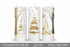 Christmas Tree Tumbler Sublimation. Christmas Tumbler Design Product Image 1