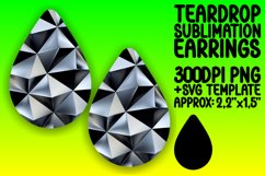 Sublimation Artistry: Teardrop Earring Patterns Product Image 1