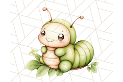 Cute Caterpillar Clipart PNG, Spring Bug Illustrations Product Image 2