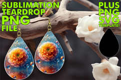 VIBRANT Teardrop Earrings Design Ideas, 3D Flower Product Image 1