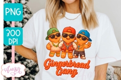 Gingerbread Gang PNG, Funny Christmas PNG for kid&#039;s shirts Product Image 4