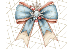 Muted Cozy Christmas Bows PNG Clipart, Winter Holiday Png Product Image 2