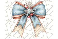 Muted Cozy Christmas Bows PNG Clipart, Winter Holiday Png Product Image 2