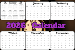 2027 horizontal Calendar Product Image 2