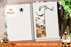 Halloween Bats Bookmark Design, Cartoon Skull Bookmark PNG Product Image 1