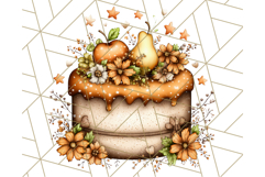 Fall Cake Clipart PNG, Autumn Cakes With Pumpkins Product Image 2