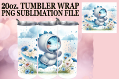 Radiant Smiles 20oz tumbler wrap, Cute Dino Product Image 1