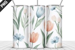 Flowers Tumbler Wrap | Sublimation Design | Tumble PNG Product Image 3
