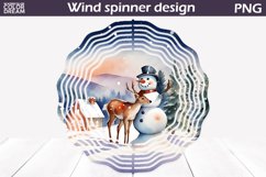 Snowman Deer Wind Spinner | Winter Wind Spinner Product Image 1