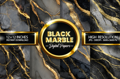 Black Marble Digital Papers - 04 Variations Product Image 1