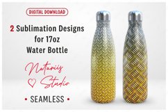 2 Diamond Plate Templates - 17 oz Water Bottle. Product Image 1