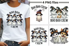 Boo Boo Crew Ghost Shirt PNG, Halloween Design Sublimation Product Image 7