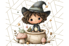 Spooky Little Witches Halloween Clipart PNG Product Image 2