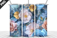 Flowers Tumbler Wrap | Sublimation Design | Tumbler PNG Product Image 1