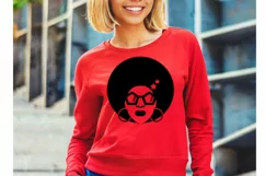 Disco Afro American svg, png Retro Disco 70s afro silhouette Product Image 5