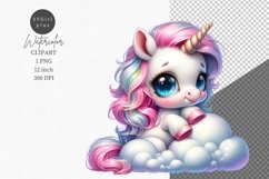 Fantasy clipart, Unicorn clipart, Nursery clipart Product Image 1