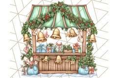 Cozy Christmas Market Stall Clipart PNG, Holiday Art Png Product Image 2