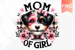 MOM Of Girl Sublimation - Mother&#039;s Day Clipart PNG Design Product Image 1