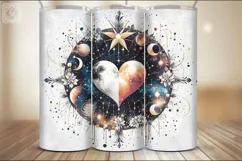 Celestial Love Tumbler Sublimation, 20 oz Tumbler Wrap Product Image 2